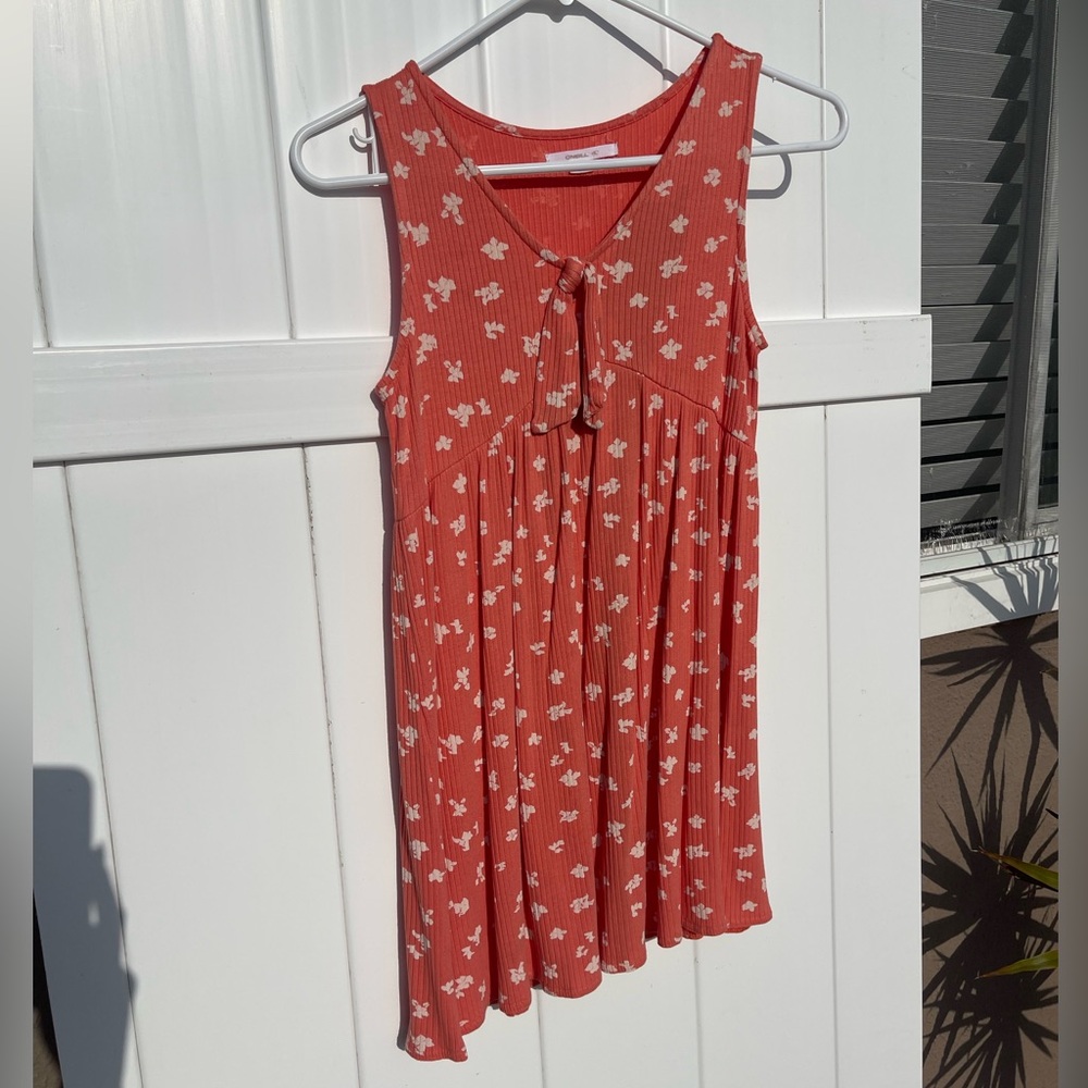 O'Neill Coral Floral Ribbed Dress